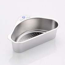 스테인레스 스틸 싱크대 배수구 삼각형 스트레이너 배수 바구니 과일 야채 남은 필터 보관 랙 주방 도구, 스페인