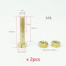포장실링기진공 실러 열 씰링 바 황동 나사 BateRpak 기계 부품 구리 분할 2pcs 가격, 04 M6-2pcs