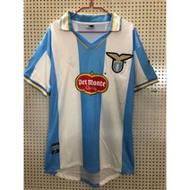 99-00 라치오 홈 레트로 유니폼 베론 네스타 네드베드 만치니 축구복 마킹 티셔츠 져지