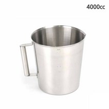 고급형 스테인레스 계량컵 4000cc 스텐계량컵 고급스텐 스텐비이커 제과제빵용품 업소용계량컵 카페용계량, 상세페이지 참조