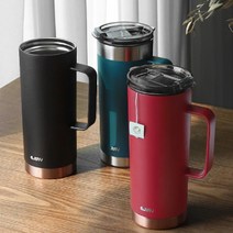 밀폐력 좋은 보온 보냉 드라이브 차량용 텀블러 600ml, 루비레드600ml