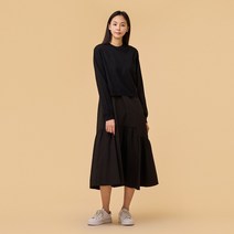 [JAJU/자주] 여 니트 패치 원피스_블랙