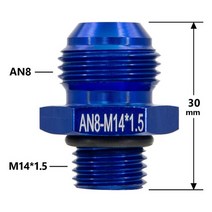 연료호스 연료고무호스 경유호스 an4 an6 an8 an10 an12 npt 스트레이트 어댑터 파이프 나사산 피팅 1-8npt 1-2npt 1-4npt 블랙 색상, an8-m14x1.5-bl