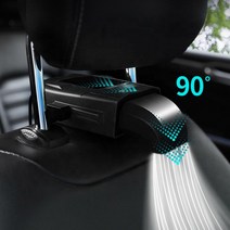 헤드레스트냉풍기 차량용 폭포수 에어서큘레이터 냉기샤워 카시트 뒷자리 선풍기, 랜덤(블랙 또는 엘로우)