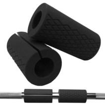 아령 덤벨 케틀벨 클럽벨 홈트 1Thick Dumbbell Fat Barbell Grip Pull Up Weight Lifting Support Silicon, 04 Black