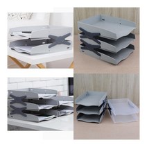 서류보관함 네오트레이 2단 스모그 적층서랍 서류케비넷, 3단 스모그