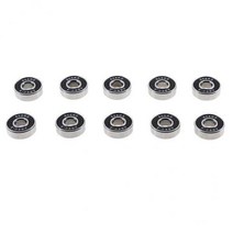 2x10 조각 ABEC-9 608RS 롤러 슈 휠 베어링 씰 볼 베어링 블랙, 스틸