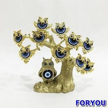 ForU639 부엉이 행운목 장식소품 M 블루아이 미니 어처 인테리어소품 부엉이장식품, 선택해주세요_▶노벨쇼핑상 선택하기