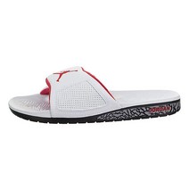 Jordan Hydro III 레트로 남성용 슬라이드 화이트/유니버시티 레드/블랙 854556-103 (13 D(M) US) 레드-블랙