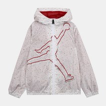 조던주니어 점프맨 윈드브레이커 후드집업 화이트레드 95B377001