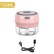 식품교반충진기 미니 전기 식품 믹서 마늘 분쇄기 고기 100 mL 야채 다지기 250mL, 03 100ml pink