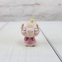 LIANGPIN 모던 심플 귀여운 돼지 인테리어장식소품 행운의상징 집들이 개업 선물 차량 인테리어 소품, 수지 장식품-멋진 돼지 소녀