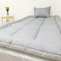 돌침대용 흙침대 위 바닥 두꺼운 매트리스 허리 안아픈 수면 이불 패드 싱글 더블 요 매트, 스노위 핑크