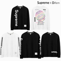 슈프림 정품 빅사이즈 특양 오버핏 맨투맨 남녀공용 긴팔 커플 단체 남성 여성 티 티셔츠