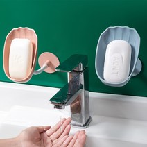 쇼미코리아 욕실 화장실 조절형 부착식 비누받침대, 블루