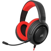 게이밍 헤드셋 가성비 피시방 배그 가벼운 귀안아픈헤드셋 다이소 corsair hs35 - 스테레오 게임 - 메모리 폼 이어컵 - pc mac xbox 시리즈 x xbox 시리즈, 옷감, 빨간색