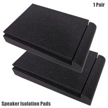 고밀도스펀지 방석 흡음재 30x20x4.5cm 어쿠스틱 스튜디오 모니터 절연 스피커 폼 패드 1 쌍 라우드 스피커용 5 인치 용, Black, 1 Pair, 1.Black - 1 Pair
