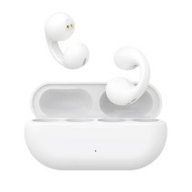 블루투스 5.3 이어폰 귀걸이 골전도 무선 스포츠 헤드폰 HiFi 베이스 이어 클립 TWS 이어버드 게임용, 01 White