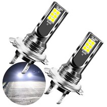 LED 안개등 자동차 안개등 호환2x H7 LED 자동차 헤드라이트 전구 폭스바겐 제타 MK5 6 골프 4 5 7 CC 티, 01 H7, 01 WHITE