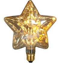 uga123 LED 에디슨 눈꽃전구 디자인전구 무드등 취침등 인테리어 장식조명, 1개, ES4.LED 에디슨전구 눈꽃스타(전구색)