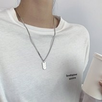 케빈 달빛석 고급감 컬러 지르코늄 소중 디자인 십자단 쿨 티타늄 강철 여성 힙합 냉담풍 패션 목걸이