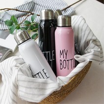 280ml 진공 이중텀블러 데일리 보온병 등산용 캠핑 산악용 아웃도어 물통, 블랙