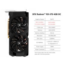 xfx radeon rx550 rx560 rx470 rx480 rx570 rx580 rx590 2gb 4gb 8gb 게임 그래픽 데스크탑 컴퓨터 비디오 카드 GPU, RX470 4GB 2Fan