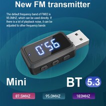카오디오 차량용 블루투스 5.1 FM 송신기 핸즈프리 통화 미니 USB 파워 카 키트 자동차 무선 오디오 1, 03 FM02 1pcs