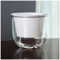 행잉화분걸이 행잉걸이 걸이화분 자기 흡수 물 걸이식 화분 두꺼운 플라스틱 꽃병 수경 재배 게으른 꽃, 03 165mm Desktop
