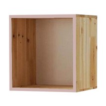 홈인퍼니처 삼나무 원목 공간 박스 삼나무 1칸(대) 공간박스, 핑크