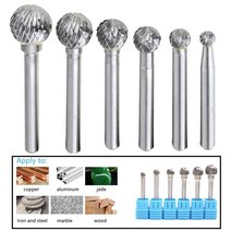 소형 탁상 밀링머신 서프파이프 선반가공 탁상바이스 밀링기 tungsten carbide burs drill bits 볼 헤드 회전식 버 금속 밀링 커터 카바이드 전기 회전, 6x16