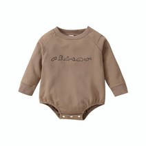 강아지 점프 슈트 Txlixc-신생아 남아 여아용 봄 가을 옷 귀여운 공룡 프린트 긴 소매 삼각형 신생아 의, 01 brown_01 6m