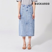 버커루 NC09 여성 포켓 데님 스커트 215KD995P