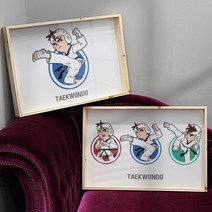 [바보사랑] 우드프레임액자_태권도소년(대형), 타입선택:이미지2