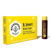 BEEKEEPERS NATURALS B.LXR 뇌 연료 - 기억력 집중력 및 투명성 액체 포뮬라 생산성 지원 - 로열 젤리 은행나무 바코파 몬니에리 - 케토 친화적 글루텐 카페인 프리 (6개), 6 Count (Pack of 1)