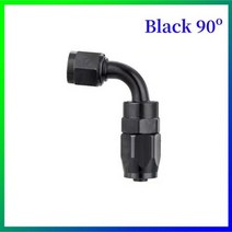 범용 나일론 꼰 CPE 연료 호스 오일 가스 쿨러 호스 04590180 도 호스 어댑터 엔드 피팅 키트 AN4 AN6AN8 AN10 AN12, Black 180 degrees+AN12