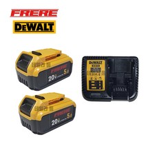 프레레 20V 5.0Ah 배터리2개 충전기세트 디월트 20V호환 스타터킷2, 1개
