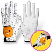 카카오프렌즈골프 라이언 아동 골프장갑 양손 16호 17호 18호, 선택3 화이트 튜브 반양피 남성골프장갑