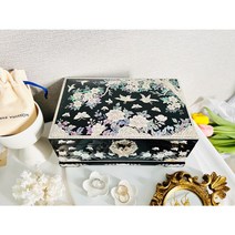 가든 벚꽃엔딩 2단 자개보석함 고급 자개함 돌반지보관함, 1개