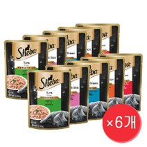 [쉬바] 고양이 습식 주식 캔 파우치 70g x 6개 세트, 상품선택:쉬바 참치 70gx6개 세트, 상세 설명 참조