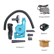 목공집진기 집진기 소형집진기 20000RPM Cordless Electric Air Blower 2 In 1 Vacuum Cleannig Blowing amp Suction Lea, 1 Battery 1Charger+미국