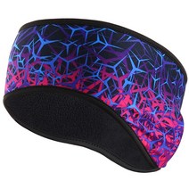 따뜻한 양털 sweatband 러닝 스포츠 맞는 요가 탄성 머리띠 체육관 사이클링 테니스 부드러운 머리 붕대 귀 커버 headscarf 남자 여자, Double layer 06