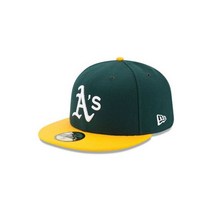 Era Oakland Athletics HOME 59Fifty Fitted Hat (그린 옐로우) MLB 캡