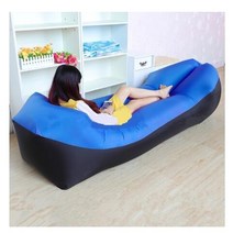 에어소파 캠핑 쇼파 접이식 1인용 의자 빈백소파베드 풍선 해변 안락 의자 빠른 접이식 캠핑 침낭 방수 소, 01 blue