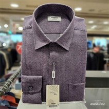 레노마 SH04 퍼플 컬러 울혼방 트위스트얀 미니 체크 일반핏 긴팔셔츠 RLWSGP-052-PU-55555