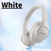 무선 헤드폰 헤드셋 블루투스 원래 Picun ANC-05L ENC 무선 블루투스 헤드폰 접이식 휴대용 HIFI 긴 배터리, 01 White