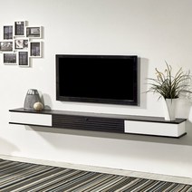선반여왕 TV벽선반 플스 셋톱박스선반, 1800mm, 블랙
