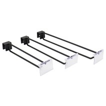 위드금창 각파이프20X30 이중후크 블랙벽선반 가격표시 각부속, 블랙 150mm