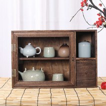 일본식 엔틱 빈티지 원목 찬장 그릇장 주방 수납장 진열장 fa421