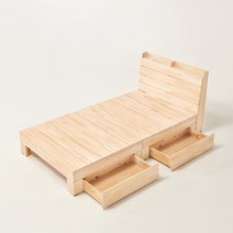 하모벨 편백 원목 USB헤드 평상형침대 침대프레임 슈퍼싱글 퀸, 슈퍼싱글사이즈(SS)+서랍포함